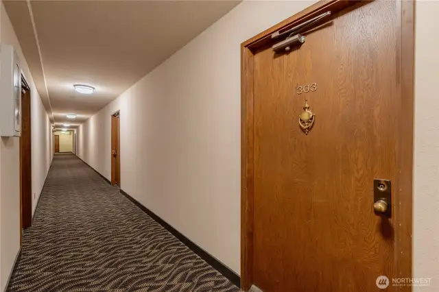 Hallway to unit