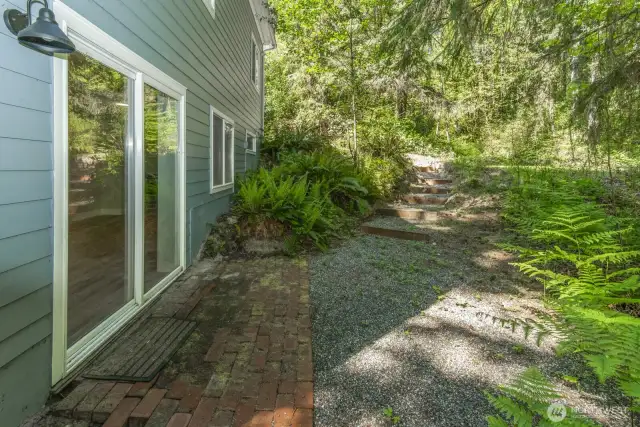 Entrance to daylight basement and potential MIL suite.