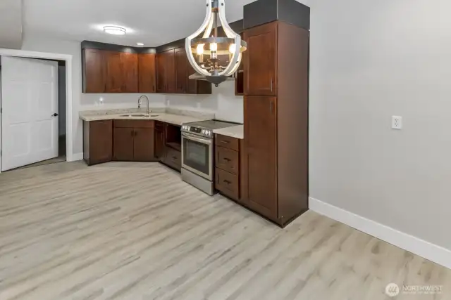 Basement kitchen.