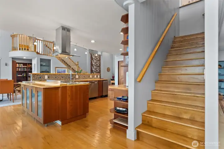 Stairway leading to the North Tower.