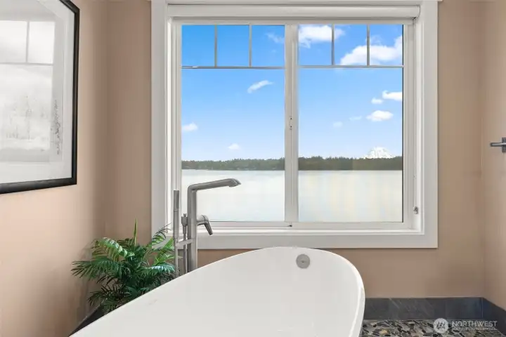 Primary Bed En-Suite in the North Tower w/ inviting gas fireplace!