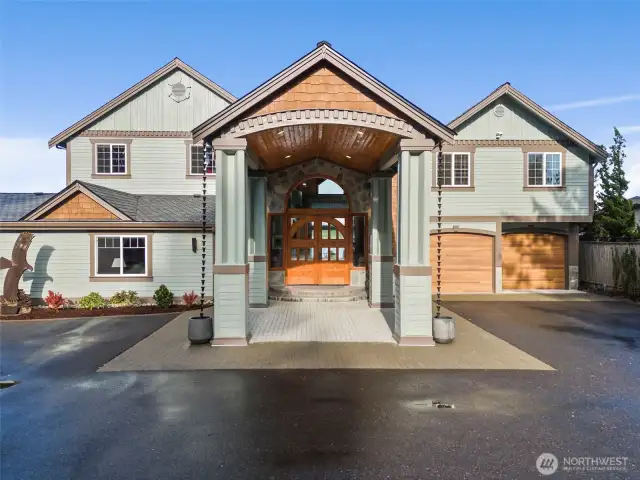 Incredible Custom Craftsmanship. Covered entry and porte cochere! New exterior paint in 2024.