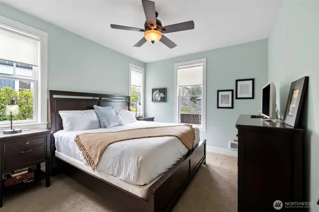 Spacious primary bedroom.