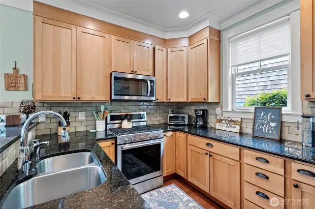 Gas cooktop is fueled with propane.
