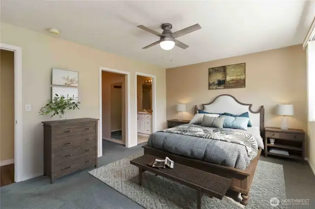 Main Level Primary   En Suite Virtually Staged