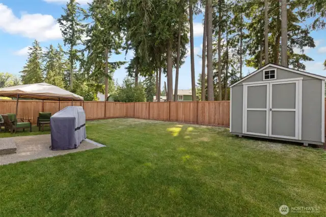 Shed stays with home.