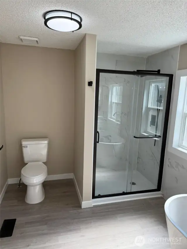Standing shower in master bath
