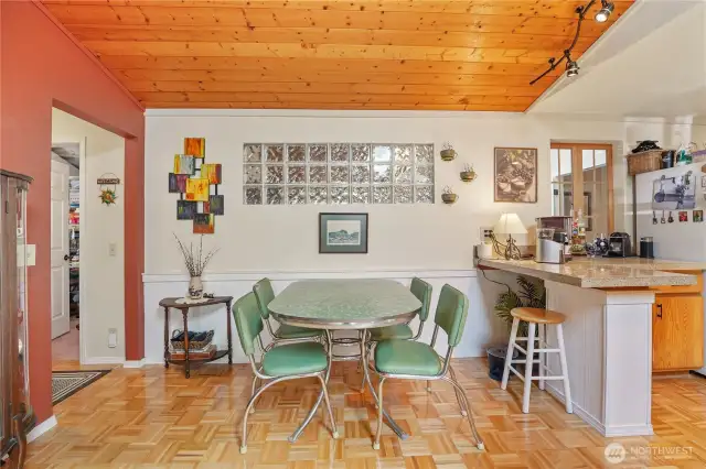 Eating area of kitchen