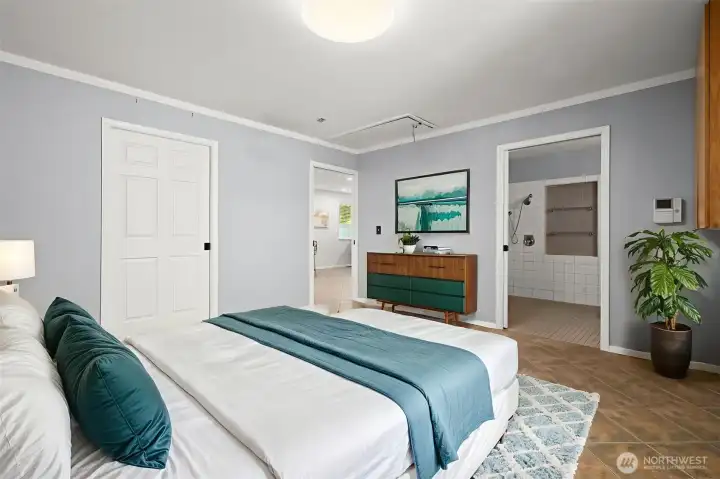 Virtually Staged Primary Bedroom