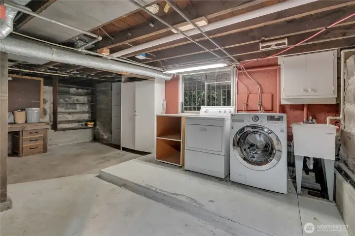 A basement to be proud of! Door to backyard; "daylight" basement.  8' ceilings.  DRY!!!