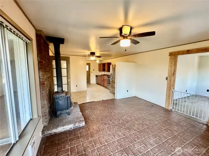 Another view looking into the kitchen, the den is on the right in this photo.