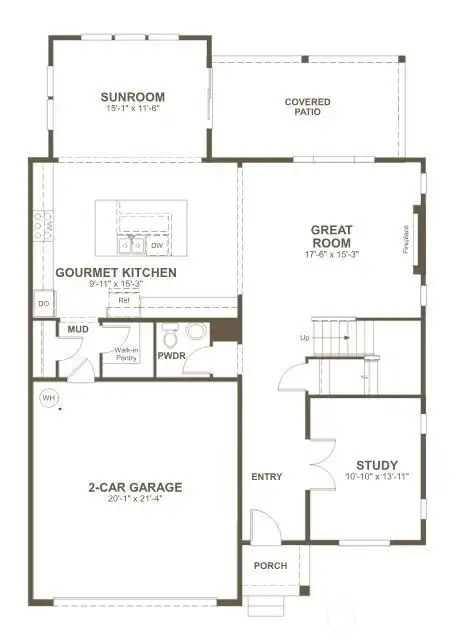 Main floor floor plan - measurements are approximate