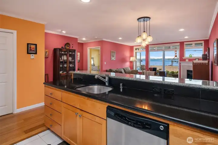 Enjoy the amazing views while working in the spacious chef's kitchen