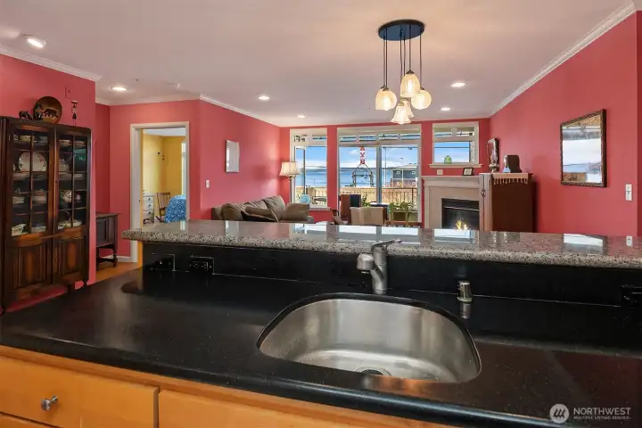 Enjoy the amazing views while working in the spacious chef's kitchen