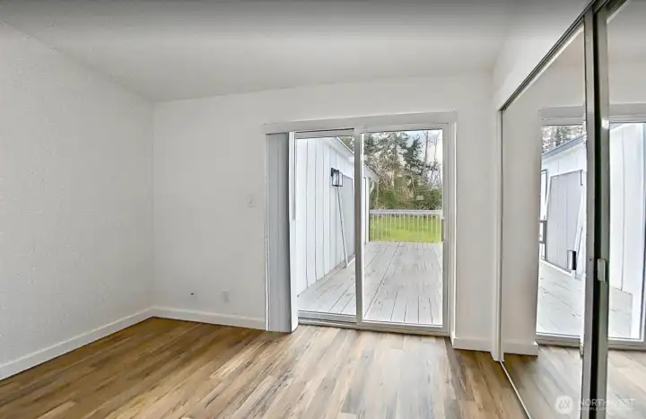 3rd Bedroom (could be a Den) with Slider to the Deck