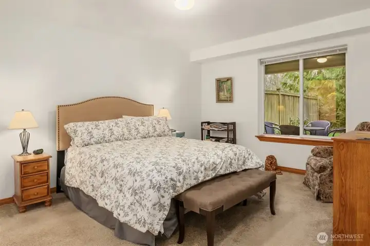 Spacious primary bedroom