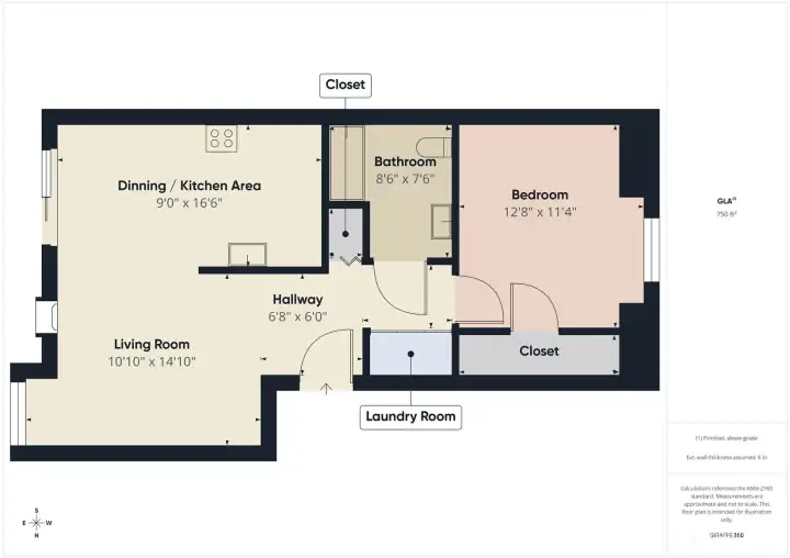 750 sqft of space!