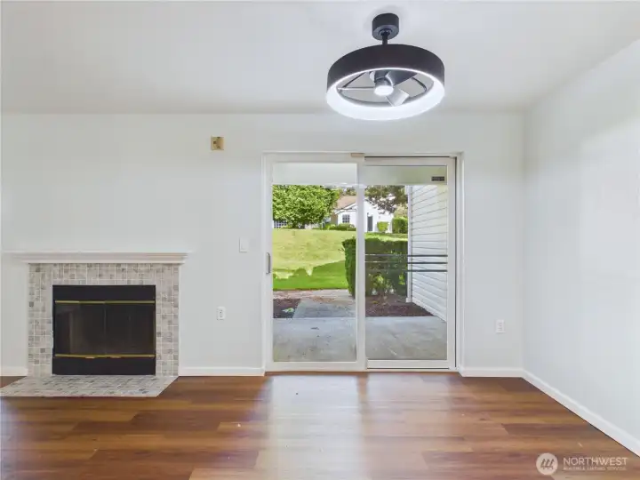 plenty of Natural light from outside porch.