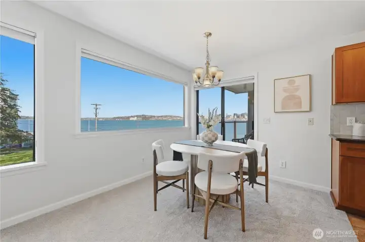 Open dining area leads to private deck & as you can see, breathtaking, sweeping views!