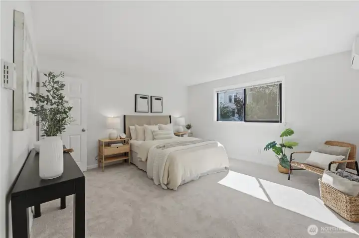 Incredible & spacious primary suite leads to primary bath with a walk-in closet!