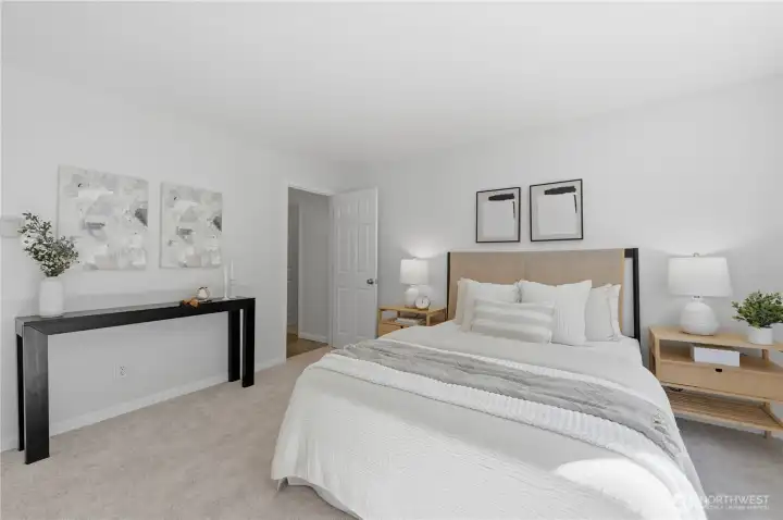 Another look at the beautiful primary suite.