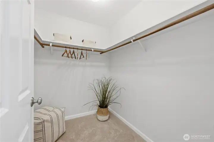 Spacious walk-in closet!