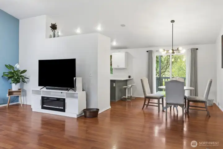 Living Room into Dining Area