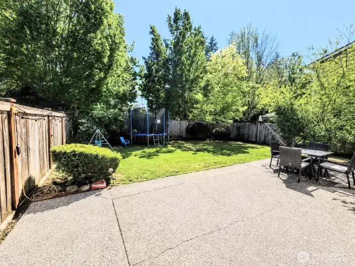 Gigantic patio is ideal for entertaining.