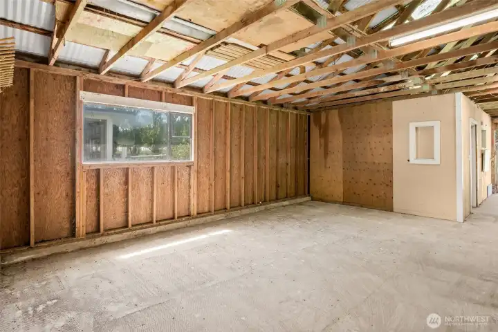 Lots of storage space in the barn