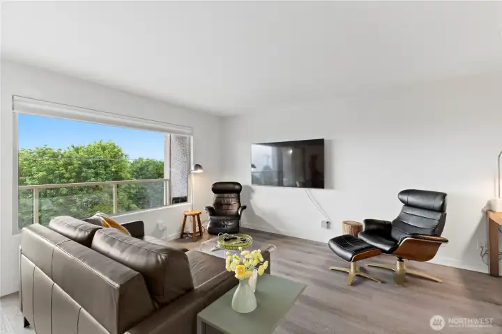 Luxury vinyl plank floors throughout make for easy cleaning Luxury vinyl plank floors throughout make for easy cleaning