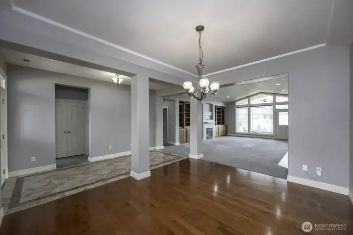 Dining room into living room