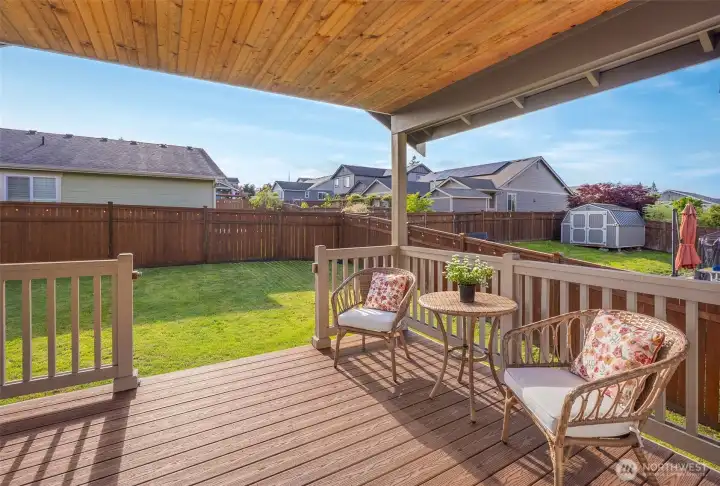 Covered patio perfect for bbq's and summer nights.