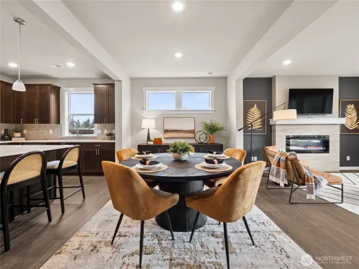 Spacious formal dining room. Photo is representational. Actual home is under construction and finishes and paint colors may vary. See site agent for details.... Spacious formal dining room. Photo is representational. Actual home is under construction and finishes and paint colors may vary. See site agent for details....