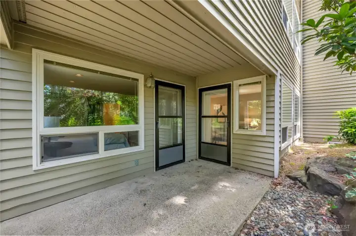 Patio living, opens onto the family room and primary bedroom Patio living, opens onto the family room and primary bedroom