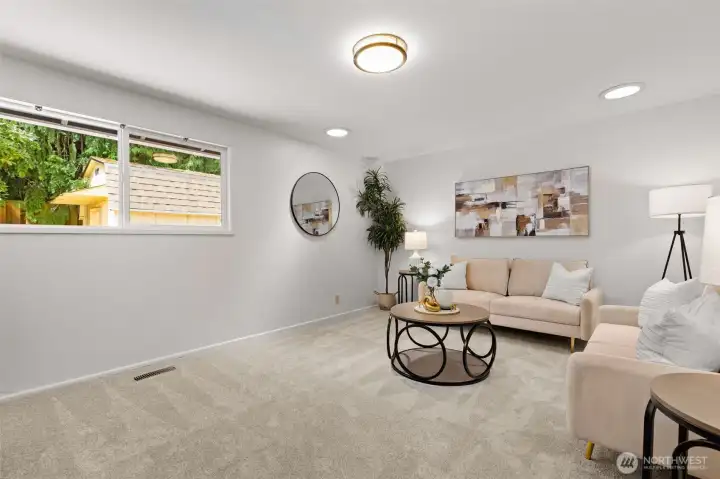 Huge bonus space perfect for entertaining, home office, or workout space.