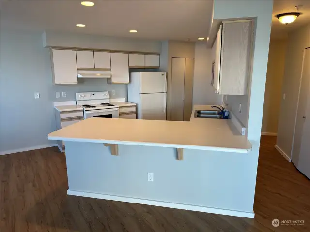 Large kitchen with plenty of storage and counter space!