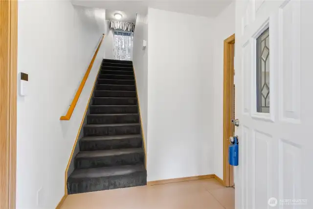 To upper level.