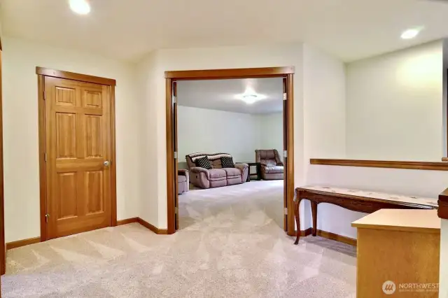 At the top of the stairs you are greeted with a massive bonus room! Movie nights, game room, the options are endless.