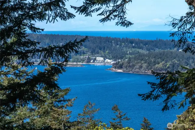 Northwest views toward Eastsound & Indian Island