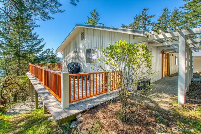 South side deck is ideal for cookouts