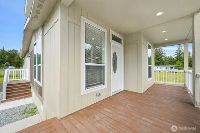 Huge covered porch