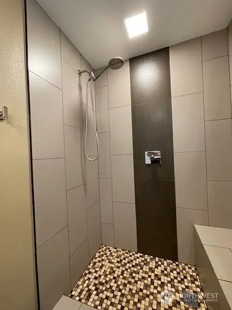 Heated Shower and bench. This is an amazing feature