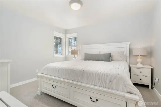 Another guest bedroom with view of lake.