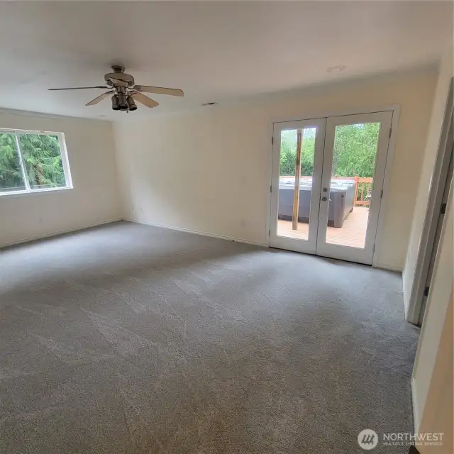 Lower Level Master with Hot tub access