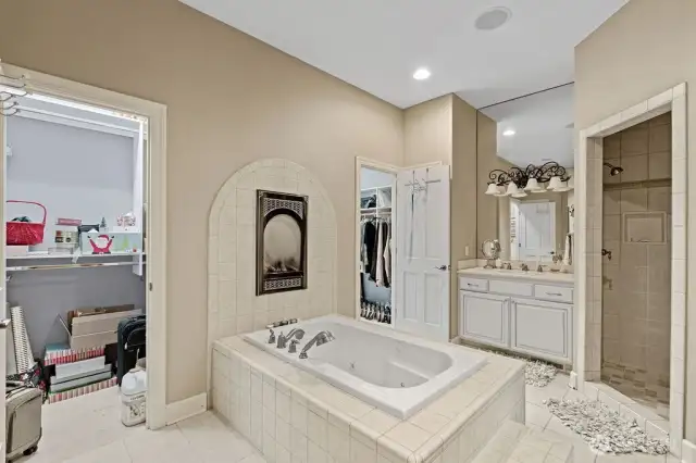 The main level primary bath.