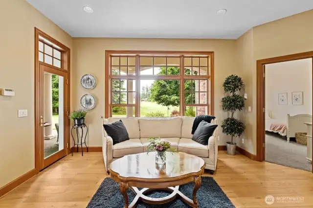 The main level's second living room.