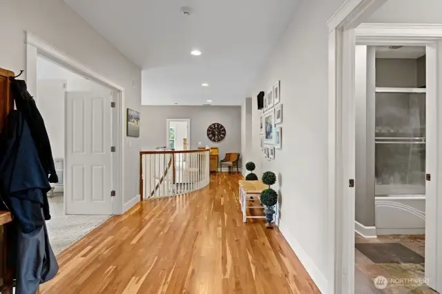 The upstairs hallway.
