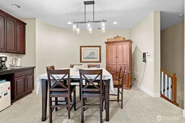 The upper level kitchen.