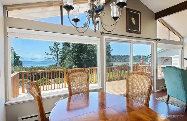 Open dining/living room. Your kitchen is to the photographer's back.
