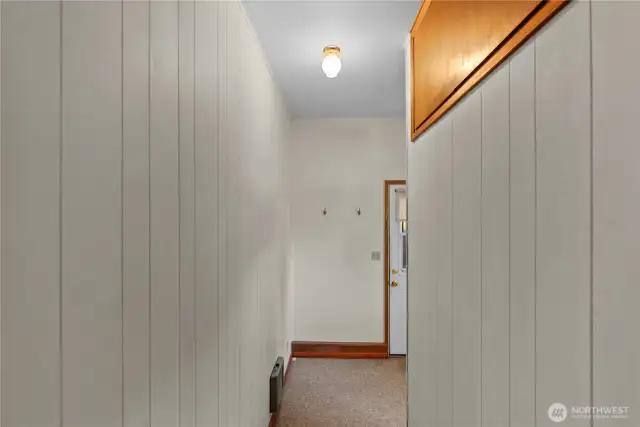 Great storage off kitchen.